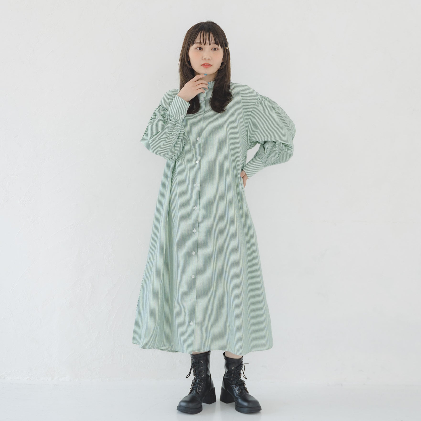 ストライプシャツワンピース – irohani